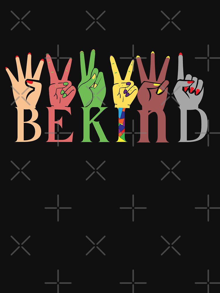 Be kind inspiration colorful graphic by Finolca Unisex , , , Long Sleeve Tee