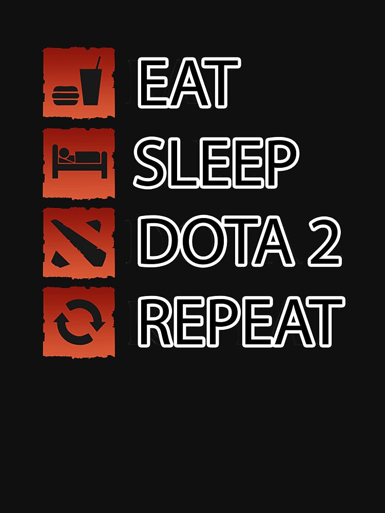 Dota 2 Gamer Life - Eat Sleep Dota 2 Repeat by imbakrastavac Unisex , , , Long Sleeve Tee