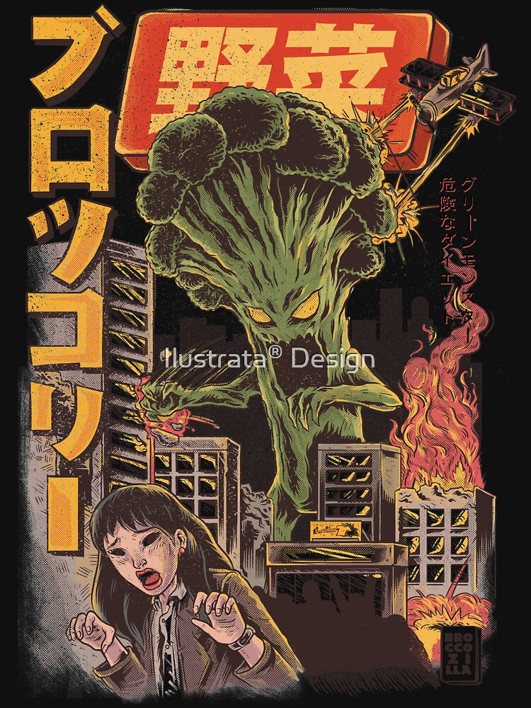 THE BROCCOZILLA by Ilustrata® Unisex , , , Long Sleeve Tee