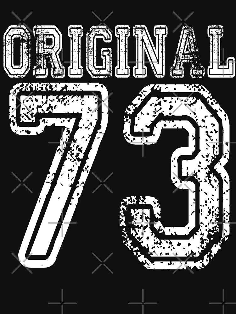 Original 73 2073 1973 Birthday Gift Age Year Old Boy Girl Cute Funny Man Woman Jersey Style by arcadetoystore