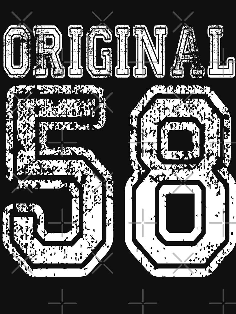 Original 58 2058 1958 Birthday Gift Age Year Old Boy Girl Cute Funny Man Woman Jersey Style by arcadetoystore