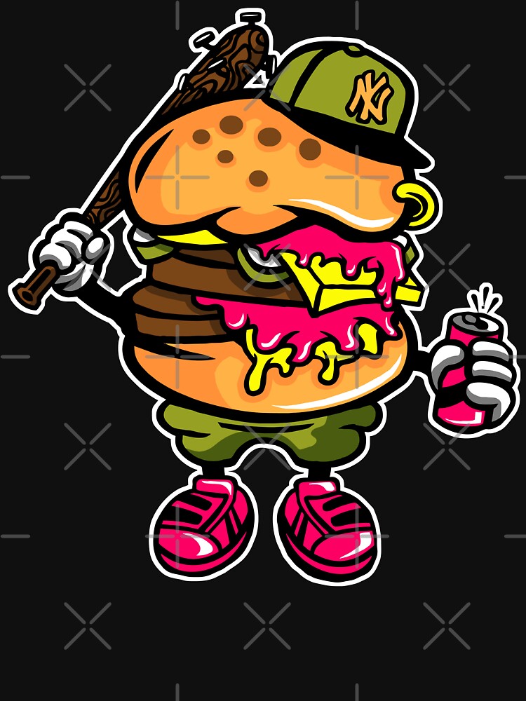Burger Bastard Cartoon by Cheap Women's Shirts Unisex , , , Long Sleeve Tee