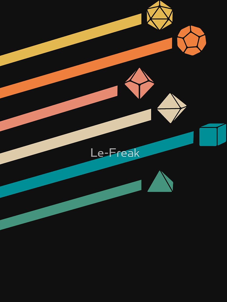 Vintage DnD Dices by Le-Freak Unisex , , , Long Sleeve Tee