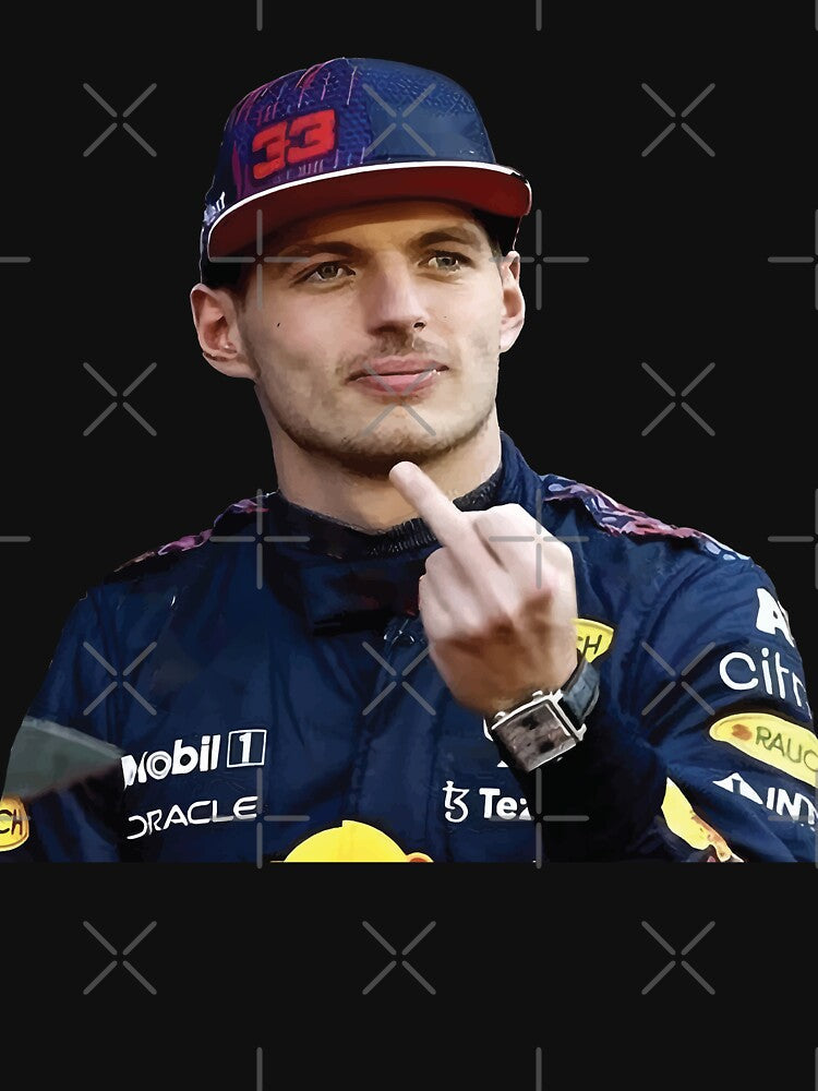 Max F1 Driver Middle Finger Meme Funny by FormulaGTee1 Unisex , , , Long Sleeve Tee
