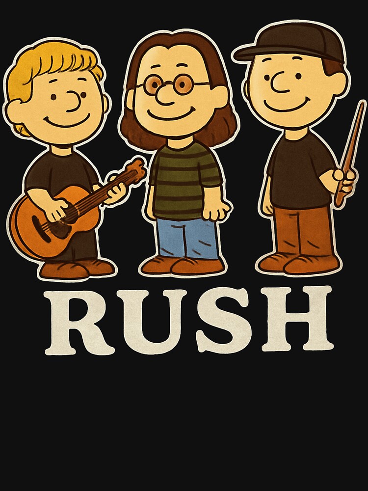 Rush x Peanuts - Geddy Lee, Lifeson-Peart, Rush, Rush tour 2026 by viletajean-luc Unisex , , , Long Sleeve Tee