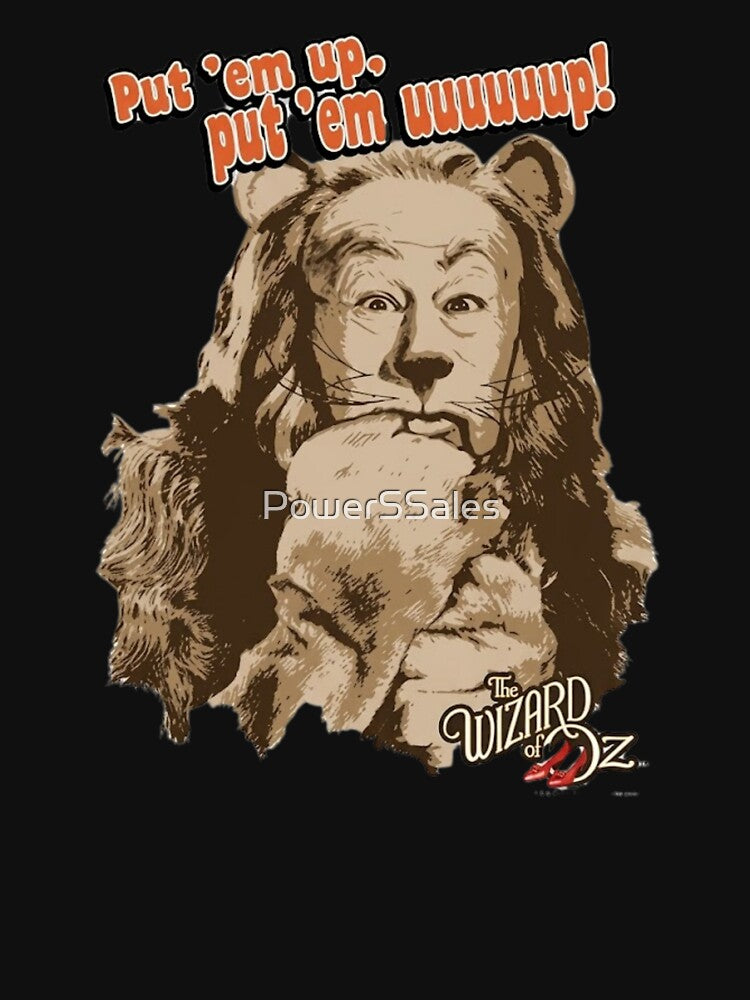 Put ’Em Up Lion Funny Wizard of Oz Shirt by PowerSSales Unisex , , , Long Sleeve Tee