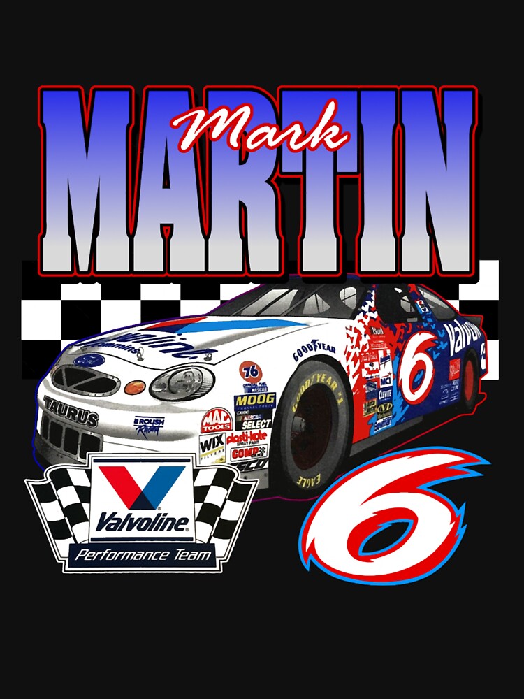 Mark Martin Retro Nascar Design by SAMUCISSELL Unisex , , , Long Sleeve Tee