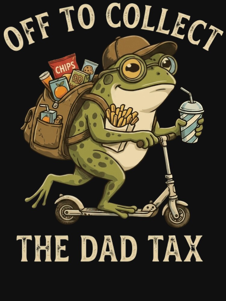 Dad Tax Frog Snack Collector Funny Father Humor Design by Surt-Tust Unisex , , , Long Sleeve Tee