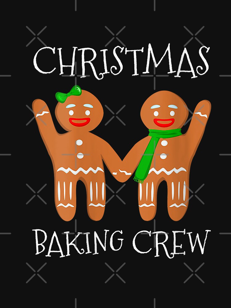 Womens Christmas Baking Crew - Funny Vintage Xmas Gingerbread Man V-Neck by BehmeJenell
