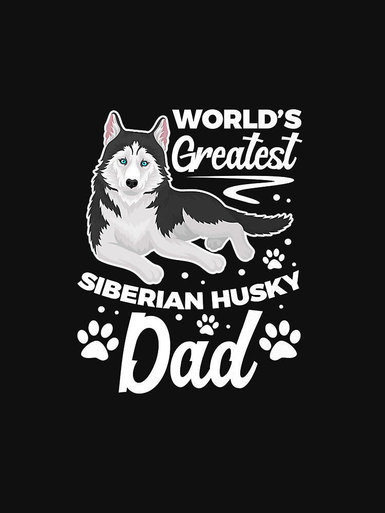 Mens Siberian Husky Dad Funny Dog Dad Father's Day Premium by ivinfarris Unisex , , , Long Sleeve Tee