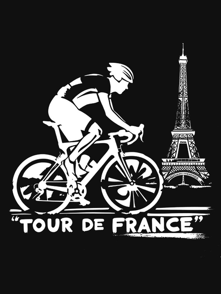 Cycling In Paris Eiffel Tower Silhouette | Limited Edition by ThomasTarpennin