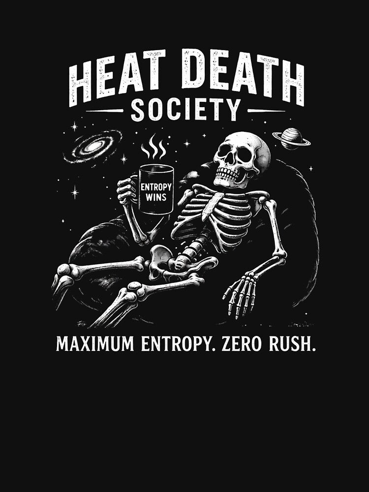 Heat Death Society Shirt, Entropy Wins, Maximum Entropy Zero Rush, Physics Humor, Science Meme , Dark Academia Tee by RollFuzzy