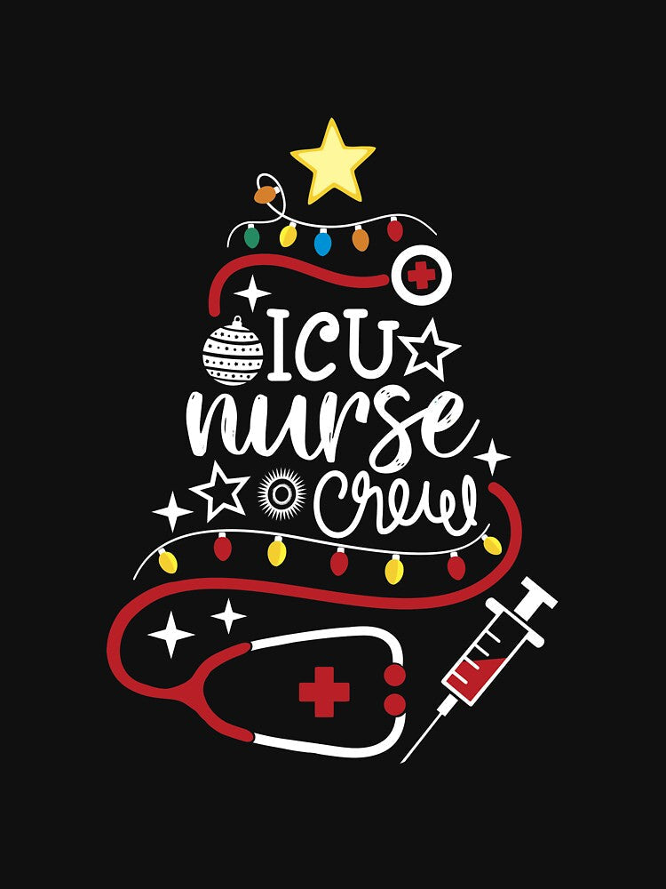 Merry Christmas Intensive Care Unit Nursing - ICU Nurse Crew Long Sleeve by ryannokune