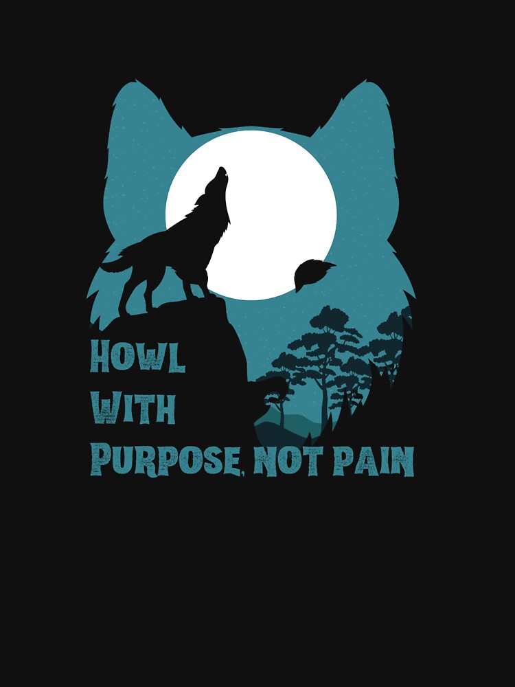 Wolf howling by urbanglitchh Unisex , , , Long Sleeve Tee