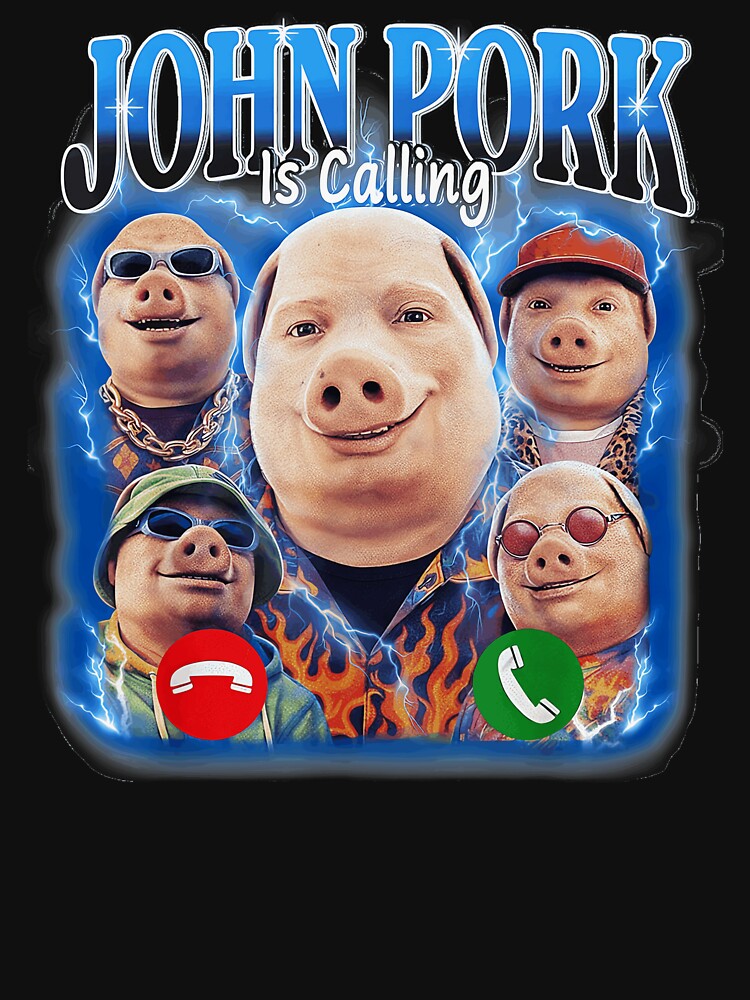 John Pork Is Calling Meme Viral Prank Call Internet Humor by AmaXONIC Unisex , , , Long Sleeve Tee