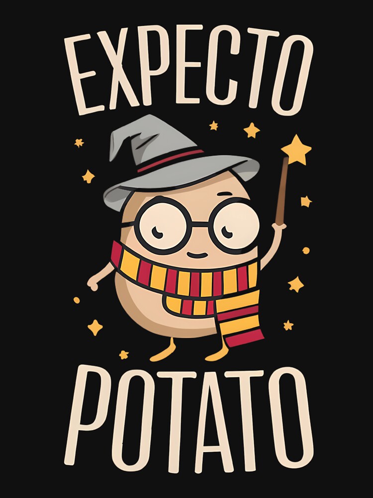 Expecto Potato Wizard Funny by KellieHoskins Unisex , , , Long Sleeve Tee