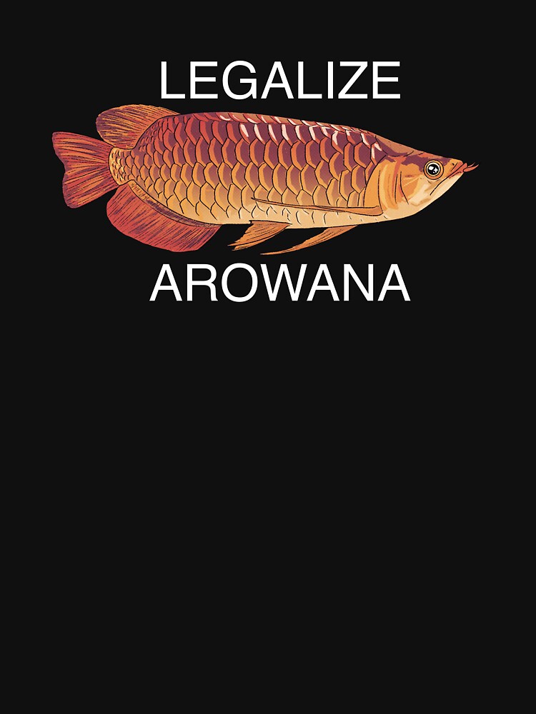 Legalize Arowana (White Text) by gh0stypeach Unisex , , , Long Sleeve Tee