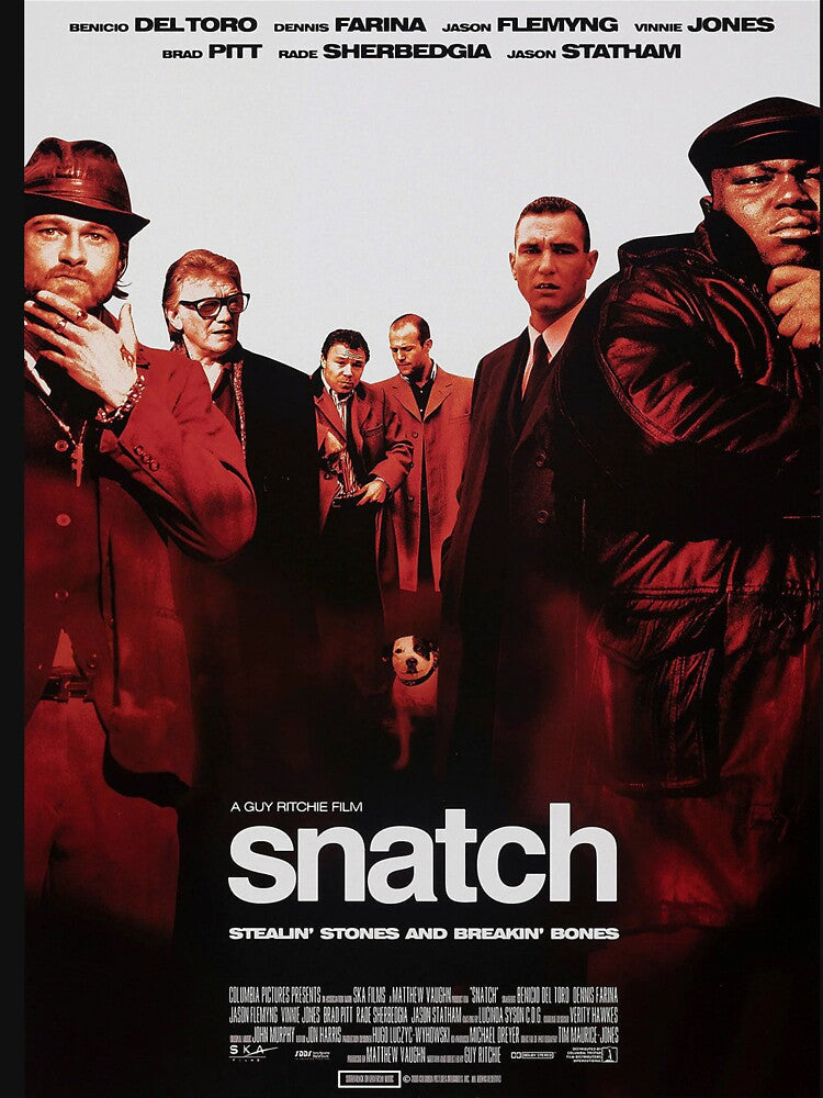 Snatch Movie Poster - Classic 00's Vintage by langstonc Unisex , , , Long Sleeve Tee