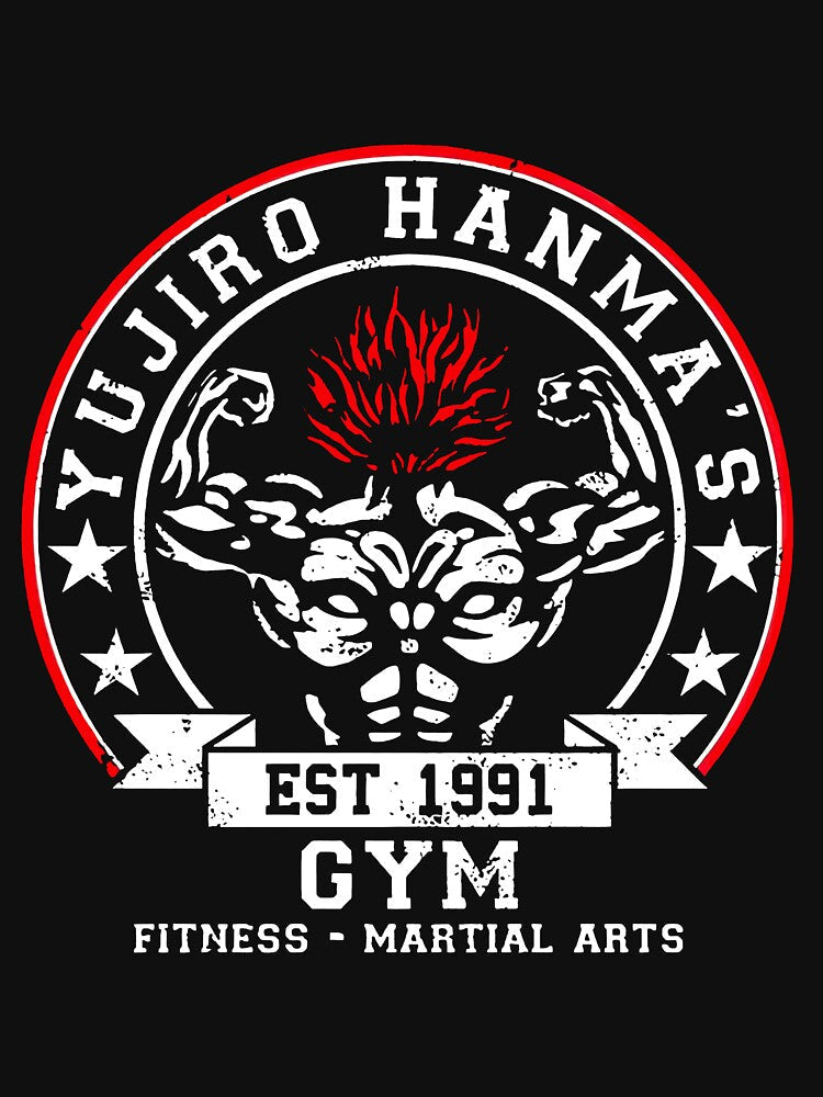 Baki The Grappler Yujiro Hanma Gym Fitness Martial Arts by OcieFisherH Unisex , , , Long Sleeve Tee