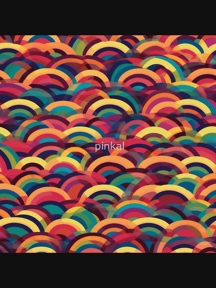Retro Sequin Rainbow Wave Pattern by pinkal
