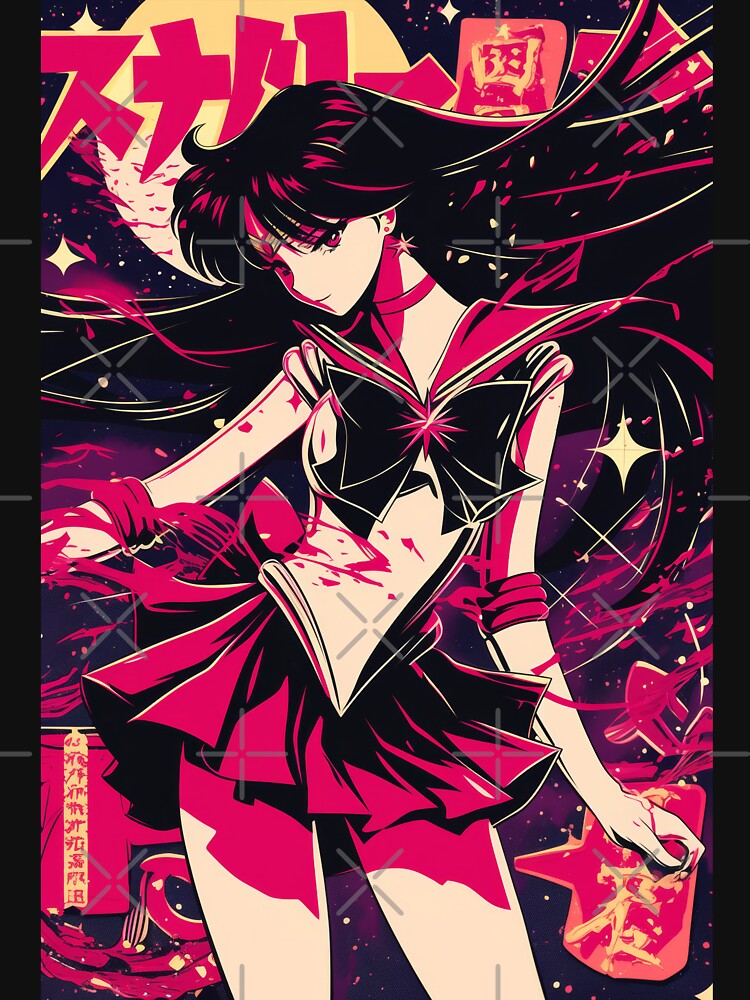 Sailor Mars Vaporwave City Nights by AnimeArsenalPrints Unisex , , , Long Sleeve Tee