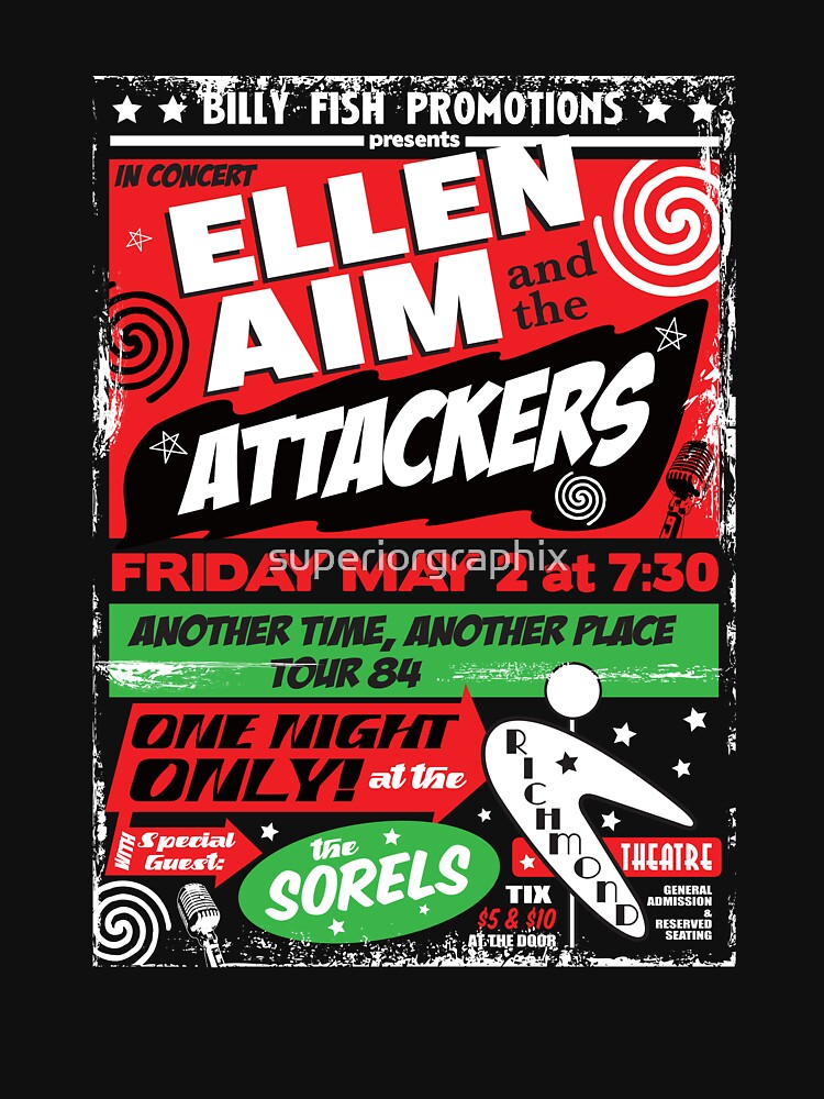 Ellen Aim and the Attackers by superiorgraphix Unisex , , , Long Sleeve Tee