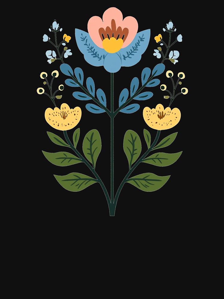 Blue and Pink Flower Folk by Tulungletoy