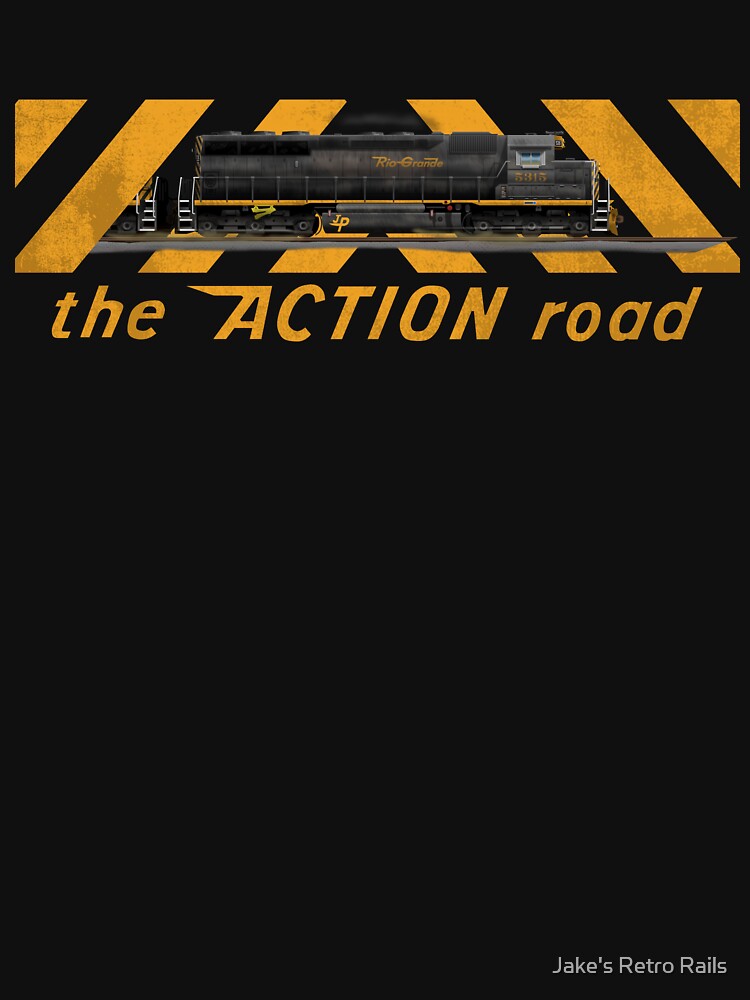 Action Road by Jake's Retro Rails Unisex , , , Long Sleeve Tee