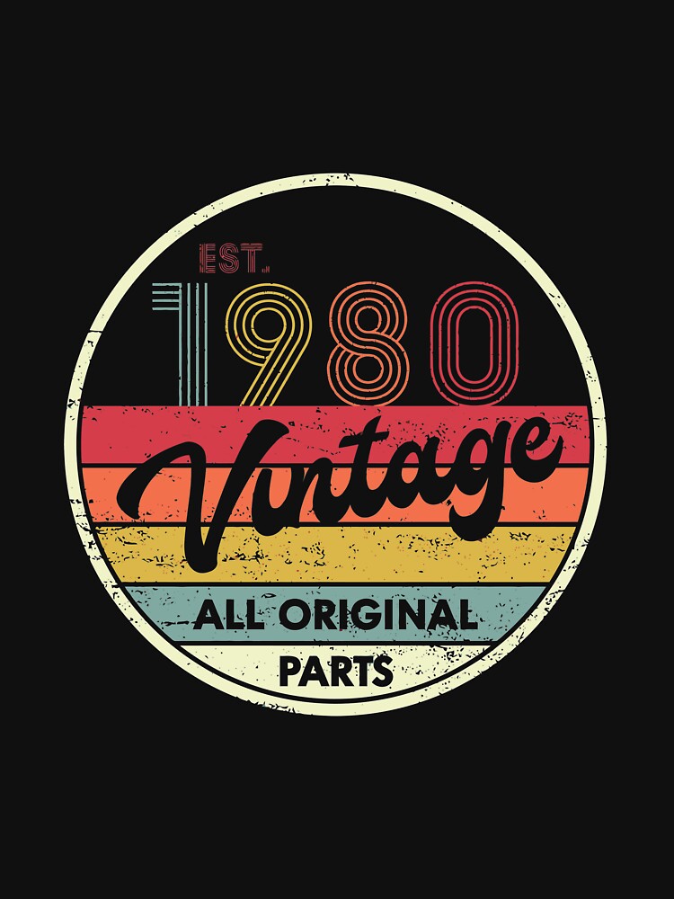 Retro Vintage 1980 TShirt 40th Birthday Gifts 40 Years Old Long Sleeve by allahamher