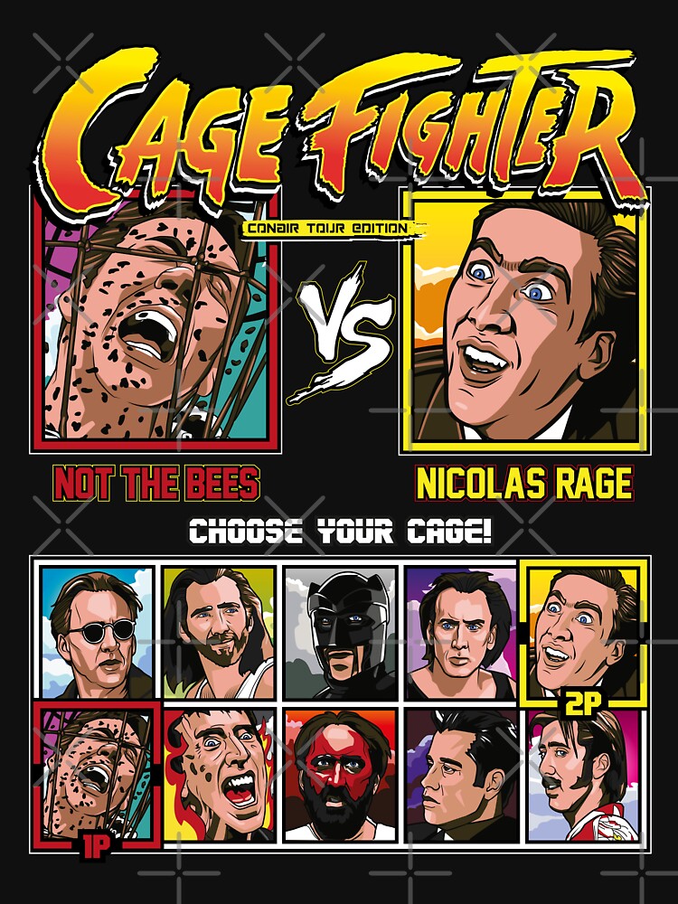 Nicolas Cage Fighter by RetroReview Unisex , , , Long Sleeve Tee