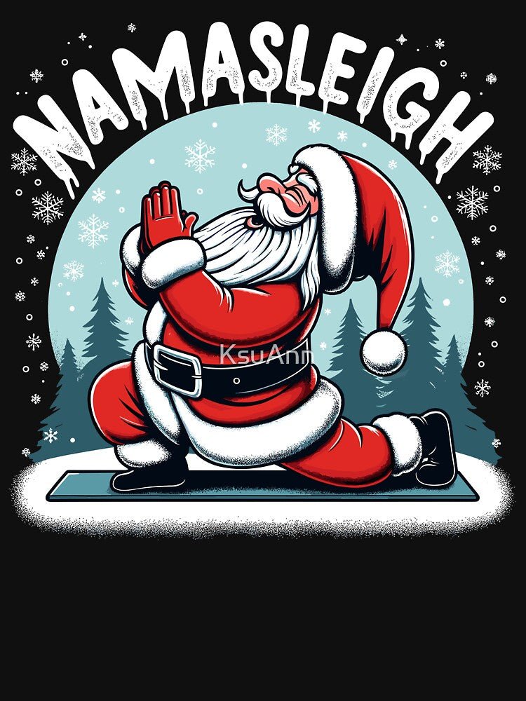 Namasleigh Funny Yoga Gift Men Women Ugly Christmas Yoga by KsuAnn