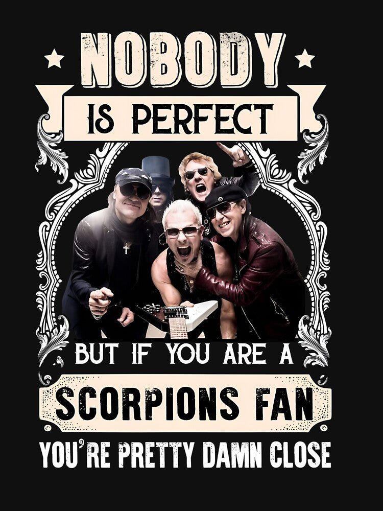 Nobody Is Perfect But If You Are A Scorpions Fan Quote by MindrootEchoart Unisex , , , Long Sleeve Tee