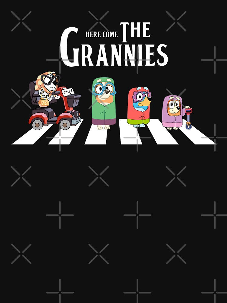 funny bluey grannies by fahhmemedropss Unisex , , , Long Sleeve Tee