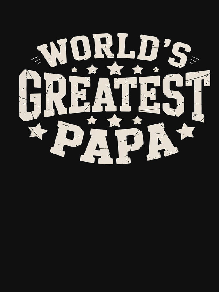 World's Greatest Papa Funny Dad Father's Day by FranzFriesen Unisex , , , Long Sleeve Tee