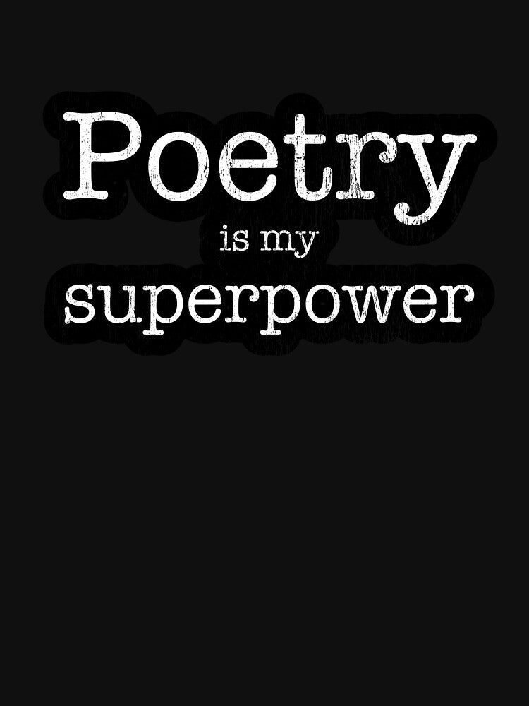 poetry is my superpower book lovers gifts by Grimbart Unisex , , , Long Sleeve Tee