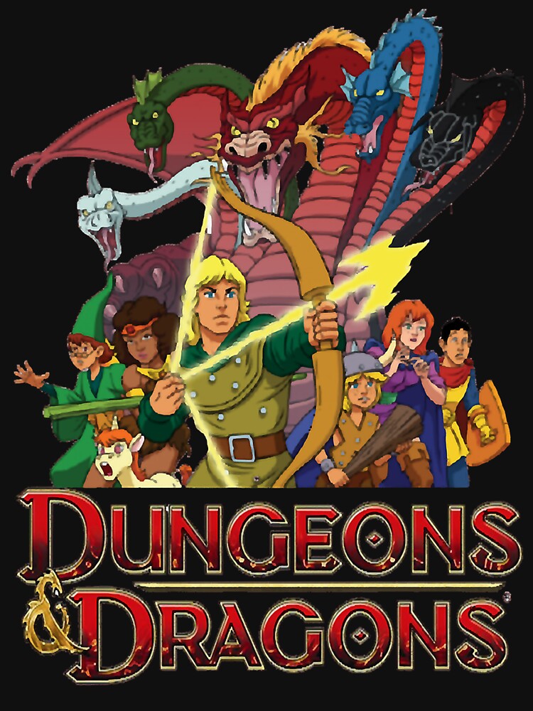 Dungeons And Dragons Cartoon by EleaseMaltais Unisex , , , Long Sleeve Tee