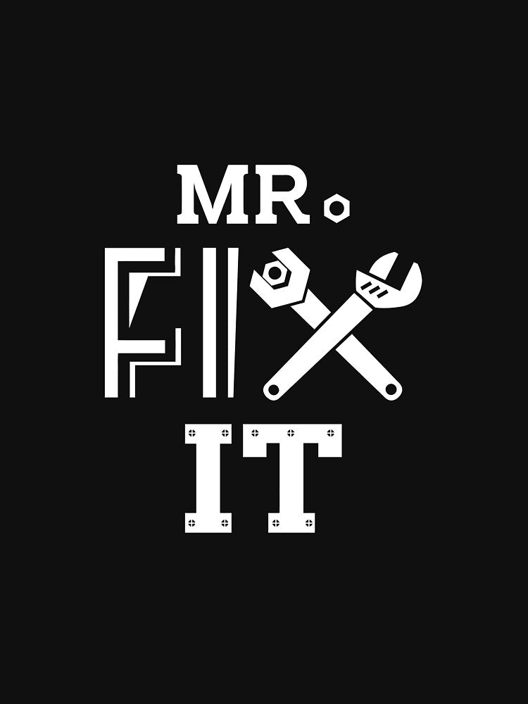 Mr. Fix It With Tools Handy Man Carpenter Dad Long Sleeve by ribbinjunk Unisex , , , Long Sleeve Tee