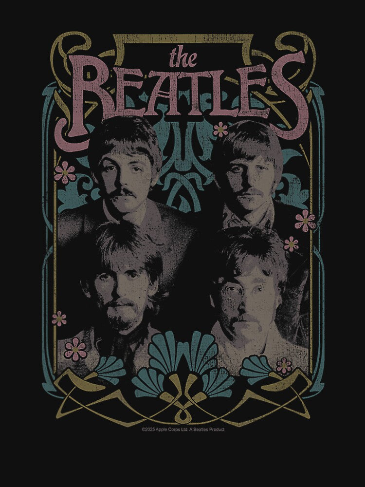 Beatles Psychedelic Vintage Rock Band Poster Design by taufestiamatne Unisex , , , Long Sleeve Tee