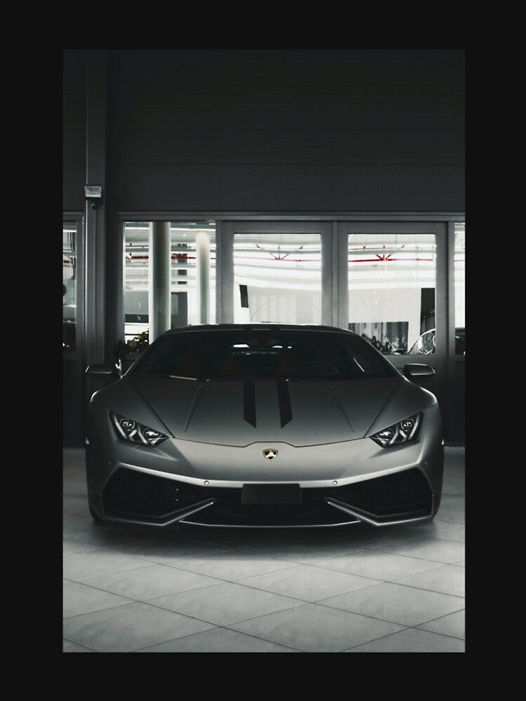 Stealth Gray Lamborghini Huracán Premium Scoop by sunshinedcome Unisex , , , Long Sleeve Tee