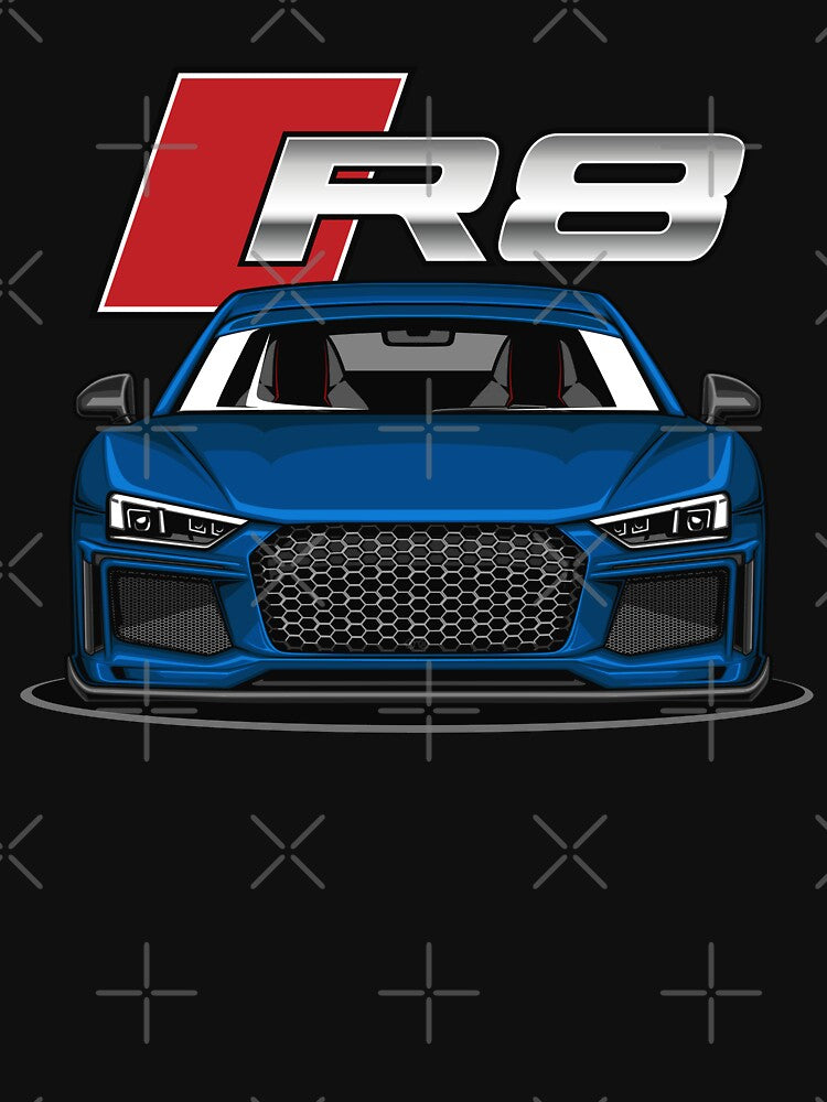 R8 V10 Performance (Scuba Blue) by JioojiProject Unisex , , , Long Sleeve Tee