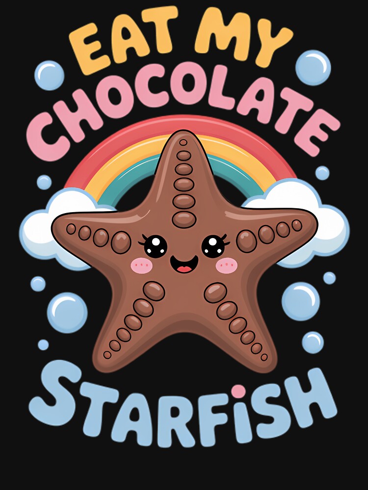 Inappropriate Eat My Chocolate Starfish Funny Embarrassing by NicoletteLittel Unisex , , , Long Sleeve Tee