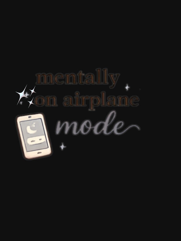 Mentally on Airplane Mode | Funny Introvert Aesthetic Quote Design by AeraArts Unisex , , , Long Sleeve Tee