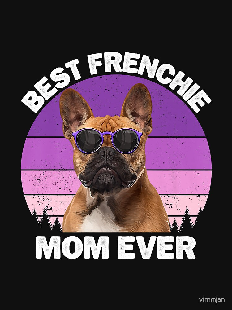 Frenchie Mom Dog Lover Funny French Bulldog For Women Girls Premium by virnmjan Unisex , , , Long Sleeve Tee