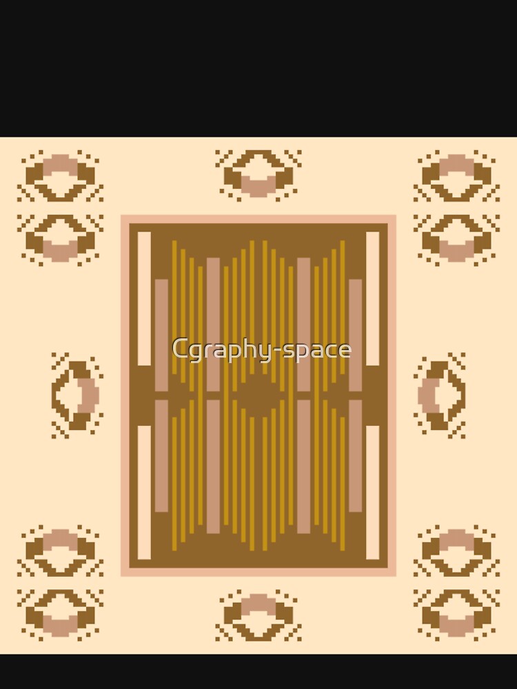 Vintage Boho Geometric – Stripes & Pixel Design in Earth Tone Colors by Cgraphy-space