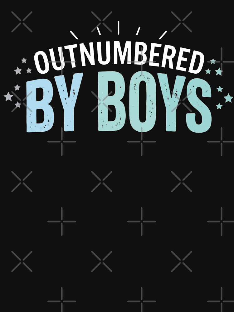 Outnumbered By Boys Mama Funny Boy Mom Chaos Life Mother’s Day Design by bilal sibgui Unisex , , , Long Sleeve Tee