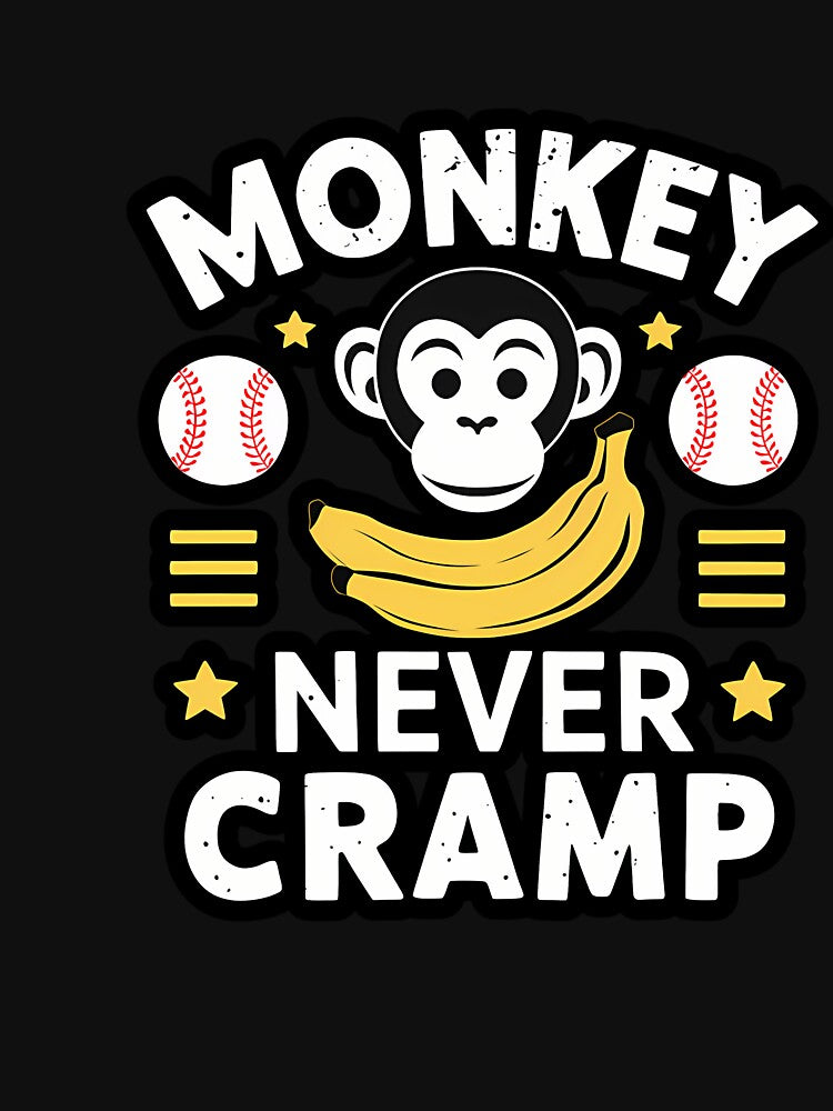 Monkey Never Cramp - Funny Baseball by Vevonina Unisex , , , Long Sleeve Tee