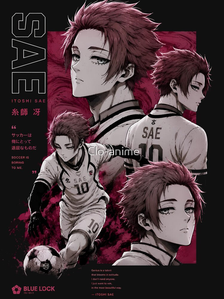 Itoshi Sae Blue Lock Anime Poster | Elite Midfielder Manga Aesthetic Art by Cloanime Art Unisex , , , Long Sleeve Tee