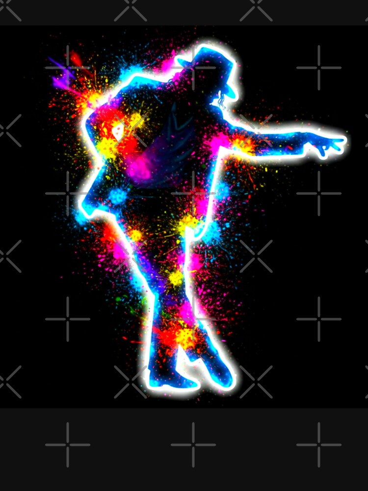 Michael Jackson Neon Glow Dance King Splatter Art by ExploreAura Studio Unisex , , , Long Sleeve Tee