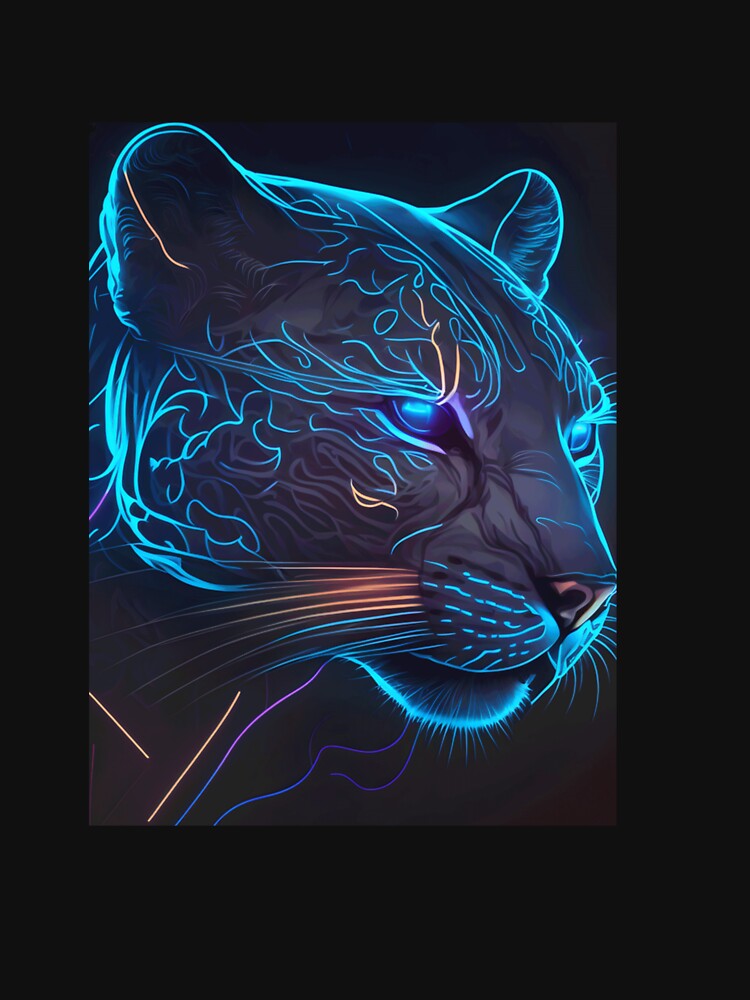 Cool Neon Panther Premium Scoop 1 by MarinaCol5 Unisex , , , Long Sleeve Tee