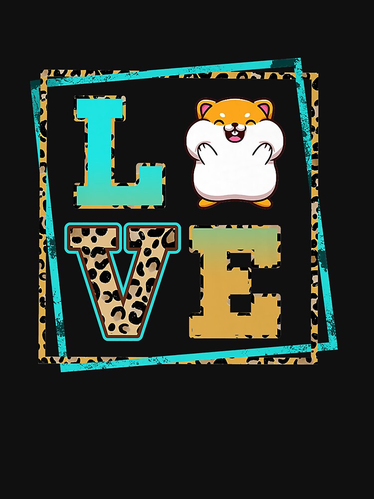 Love Hamster Pet Owner Leopard Print Kids Women Cute Animal Premium by belinescob Unisex , , , Long Sleeve Tee